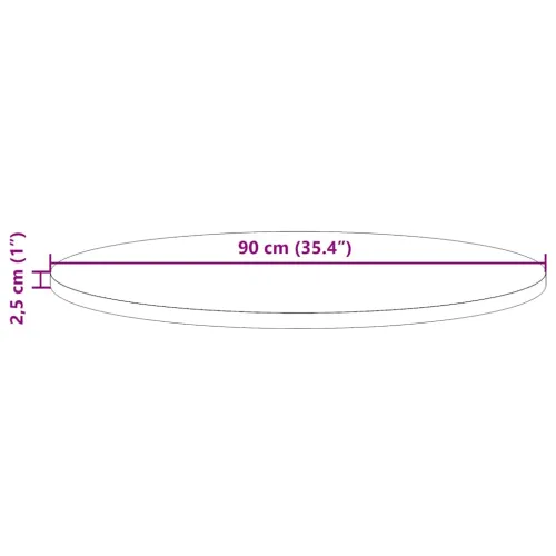 Ploča za stol Ø 90 x 2,5 cm od masivne borovine - Prirodna Ø 90 x 2.5 cm Cijena