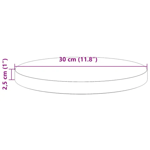 Ploča za stol bijela Ø 30 x 2,5 cm od masivne borovine - Bijela Ø 30 x 2.5 cm Cijena