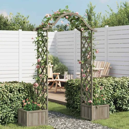 Vrtna pergola sa sadilicom siva od masivne jelovine - Siva 1 Cijena