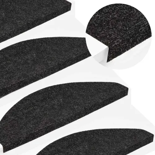 Ljepljivi tepisi za stepenice 15kom 65x22,5x3,5cm antracit - Antracit 65 x 22.5 x 3.5 cm 15 Cijena
