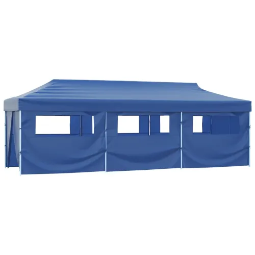 Sklopivi šator za svadbe - šator za zabave s 8 bočnih zidova 870x291x315 cm plavi - Plava 1 Cijena