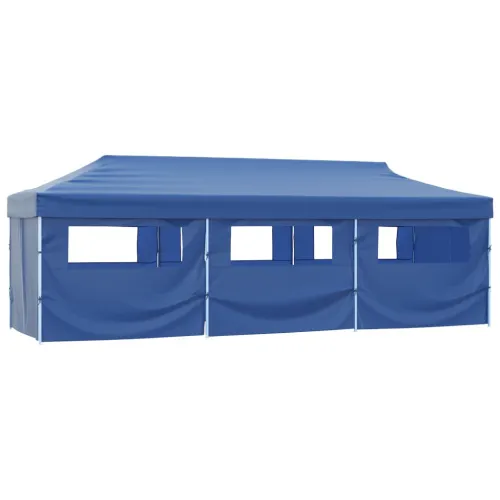 Sklopivi šator za svadbe - šator za zabave s 8 bočnih zidova 870x291x315 cm plavi - Plava 1 Cijena