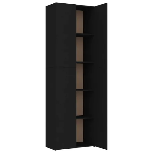 Uredski ormarić crni 60 x 32 x 190 cm od konstruiranog drva - Crna 60 x 32 x 190 cm 1 Cijena