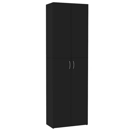 Uredski ormarić crni 60 x 32 x 190 cm od konstruiranog drva - Crna 60 x 32 x 190 cm 1 Cijena