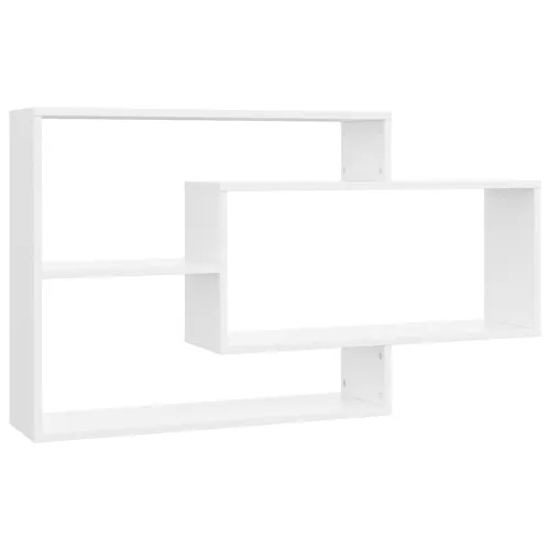 Zidne police bijele 104 x 20 x 58,5 cm konstruirano drvo - Bijela Cijena