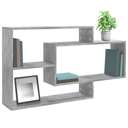 Zidne police siva boja betona 104x20x58,5 cm konstruirano drvo - Beton siva Cijena