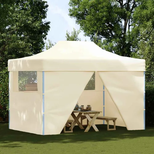 Sklopivi Pop up Šator - Pop up šator za plažu sa 4 Panela 3x4,5 m Krem Bijeli - Krema 1 S 4 zida Ne Cijena