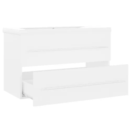 Ormarić s ugrađenim Lavabo - Umivaonikom bijeli od iverice - Bijela 80 x 38.5 x 48 cm bez slavine Cijena
