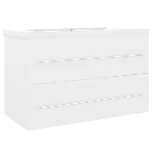 Ormarić s ugrađenim Lavabo - Umivaonikom bijeli od iverice - Bijela 80 x 38.5 x 48 cm bez slavine Cijena