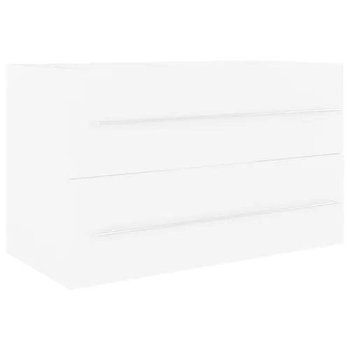 Ormarić s ugrađenim Lavabo - Umivaonikom bijeli od iverice - Bijela 80 x 38.5 x 48 cm bez slavine Cijena