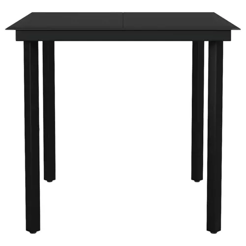 Vrtna garnitura - 3-dijelni vrtni blagovaonski set crni - Dužina stola 80 cm 2 Cijena