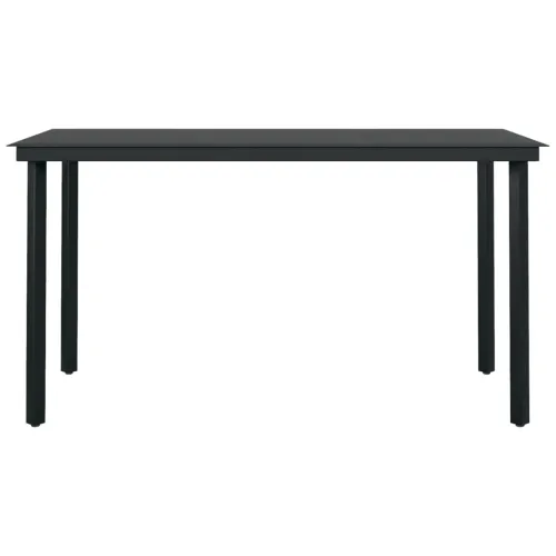 Vrtna garnitura - 5-dijelni vrtni blagovaonski set crni - Dužina stola 140 cm 4 Cijena