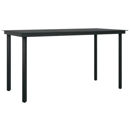 Vrtna garnitura - 5-dijelni vrtni blagovaonski set crni - Dužina stola 140 cm 4 Cijena