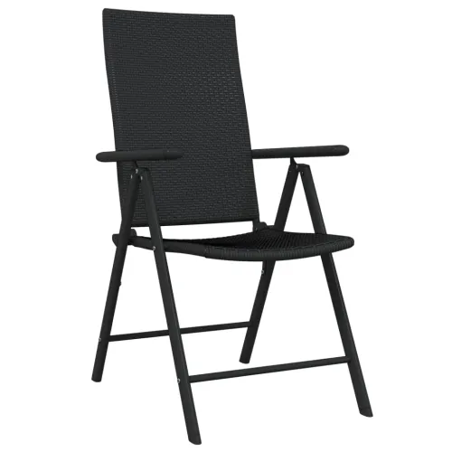 Vrtna garnitura - 5-dijelni vrtni blagovaonski set crni - Dužina stola 140 cm 4 Cijena