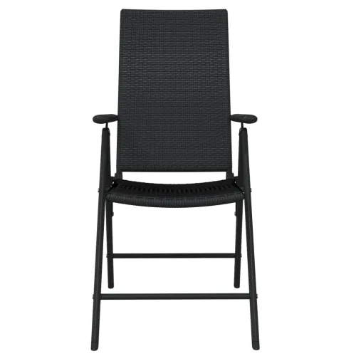 Vrtna garnitura - 5-dijelni vrtni blagovaonski set crni - Dužina stola 140 cm 4 Cijena