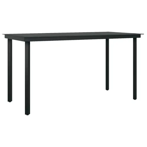 Vrtna garnitura - 7-dijelni vrtni blagovaonski set crni - Dužina stola 140 cm 6 Cijena