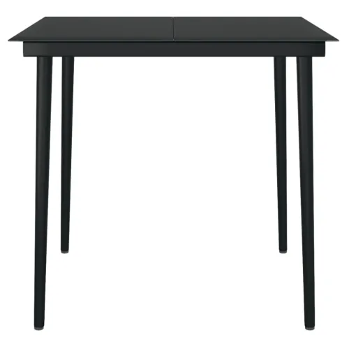 Vrtna garnitura - 3-dijelni vrtni blagovaonski set crni - Dužina stola 80 cm 2 Cijena