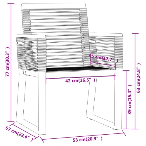 Vrtna garnitura - 3-dijelni vrtni blagovaonski set crni - Dužina stola 80 cm 2 Cijena