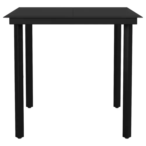 Vrtna garnitura - 3-dijelni vrtni blagovaonski set crni - Dužina stola 80 cm 2 Cijena