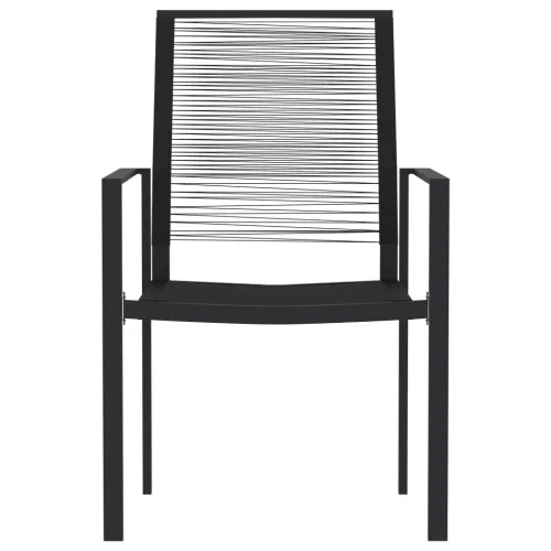 Vrtna garnitura - 5-dijelni vrtni blagovaonski set crni - Dužina stola 140 cm 4 Cijena