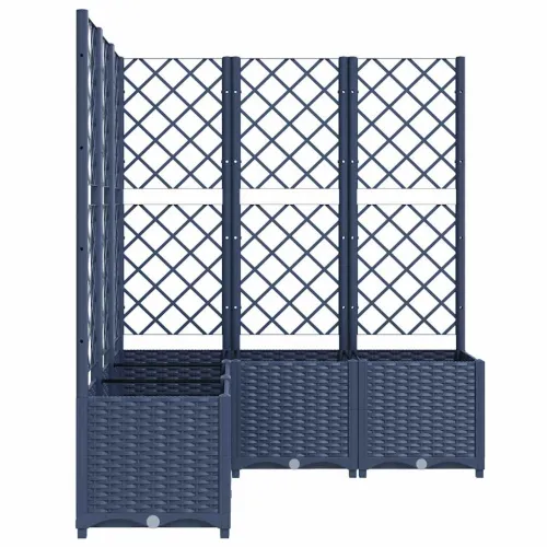Vrtna sadilica s rešetkom plava siva 120 x 120 x 136 cm PP - Plavo-siva 120 x 120 x 136 cm bez kotača Cijena