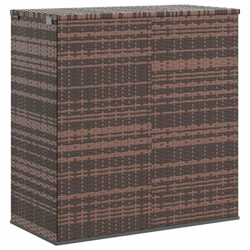 Kutija za vrtne jastuke od PE ratana 100 x 49 x 103,5 cm smeđa - Smeđa 100 x 49 x 103.5 cm Smeđa 100 x 49 x 103.5 cm Cijena