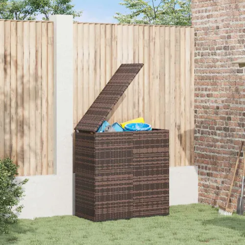 Kutija za vrtne jastuke od PE ratana 100 x 49 x 103,5 cm smeđa - Smeđa 100 x 49 x 103.5 cm Smeđa 100 x 49 x 103.5 cm Cijena
