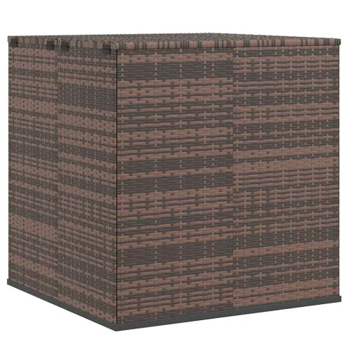 Kutija za vrtne jastuke od PE ratana 100 x 97,5 x 104 cm smeđa - Smeđa 100 x 97.5 x 104 cm Smeđa 100 x 97.5 x 104 cm Cijena