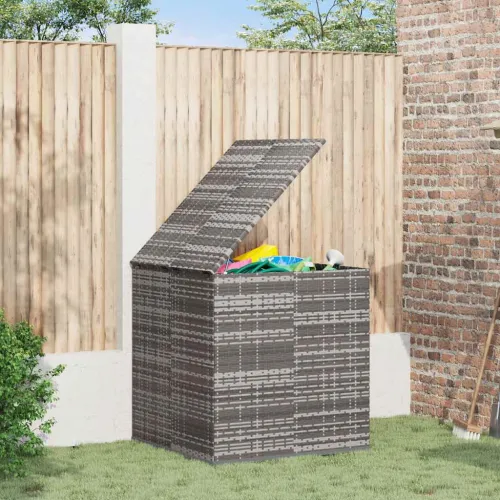 Kutija za vrtne jastuke od PE ratana 100 x 97,5 x 104 cm siva - Siva 100 x 97.5 x 104 cm Siva 100 x 97.5 x 104 cm Cijena