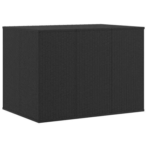 Kutija za vrtne jastuke od PE ratana 145 x 100 x 103 cm crna - Crna 145 x 100 x 103 cm Crna 145 x 100 x 103 cm Cijena