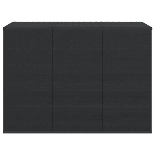 Kutija za vrtne jastuke od PE ratana 145 x 100 x 103 cm crna - Crna 145 x 100 x 103 cm Crna 145 x 100 x 103 cm Cijena