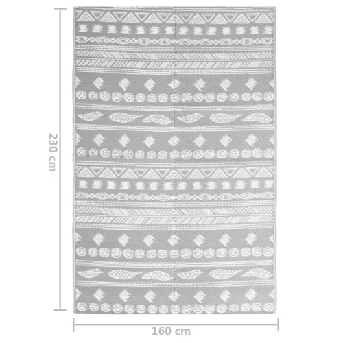 Vanjski tepih ARAKIL sivi 160 x 230 cm PP - Sivi uzorak 160 x 230 cm 1 Cijena