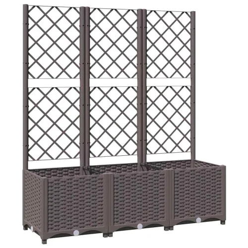 Vrtna žardinjera s rešetkom smeđa 120x40x136 cm PP - Smeđa 120 x 40 x 136 cm 1 Smeđa Cijena