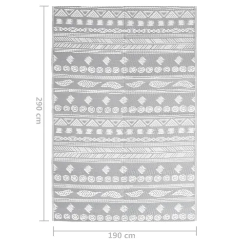 Vanjski tepih ARAKIL sivi 190 x 290 cm PP - Sivi uzorak 190 x 290 cm Cijena