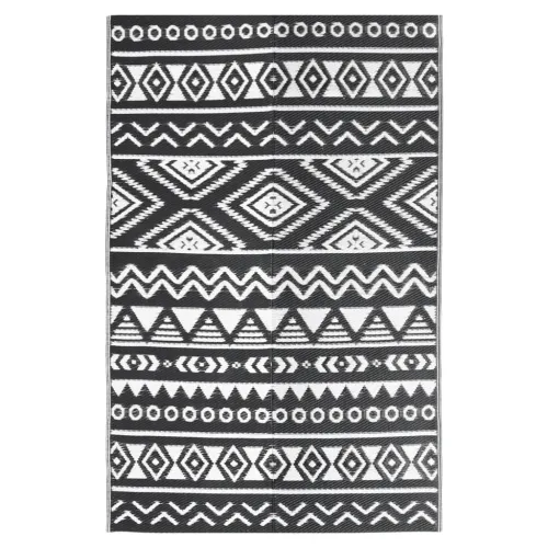 Vanjski tepih ARAKIL crni 190 x 290 cm PP - Crni uzorak 190 x 290 cm Cijena