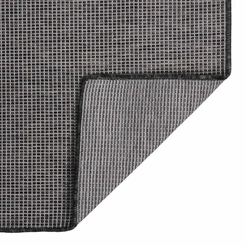 Vanjski tepih ravnog tkanja 80 x 250 cm sivi - Siva 80 x 250 cm Cijena