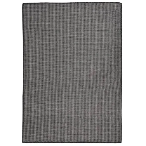 Vanjski tepih ravnog tkanja 140 x 200 cm sivi - Siva 140 x 200 cm Cijena