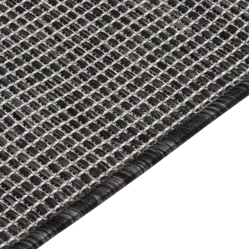 Vanjski tepih ravnog tkanja 140 x 200 cm sivi - Siva 140 x 200 cm Cijena