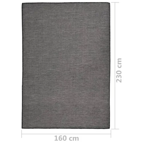 Vanjski tepih ravnog tkanja 160 x 230 cm sivi - Siva 160 x 230 cm Cijena