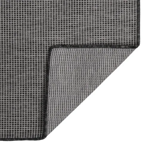 Vanjski tepih ravnog tkanja 160 x 230 cm sivi - Siva 160 x 230 cm Cijena
