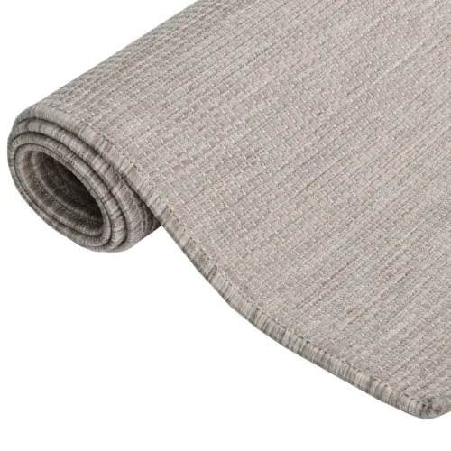 Vanjski tepih ravnog tkanja 100 x 200 cm svijetlo sivi - Svjetlosiva 100 x 200 cm Cijena