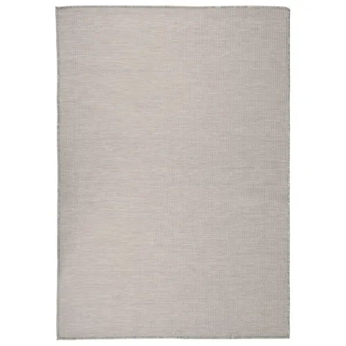 Vanjski tepih ravnog tkanja 160 x 230 cm svijetlo sivi - Svjetlosiva 160 x 230 cm Cijena