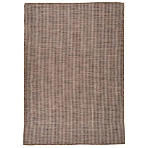 Vanjski tepih ravnog tkanja 160 x 230 cm smeđi - Smeđa 160 x 230 cm Cijena