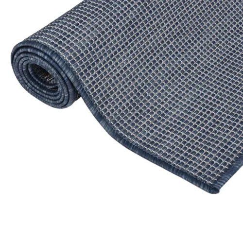 Vanjski tepih ravnog tkanja 80 x 250 cm plavi - Plava 80 x 250 cm Cijena