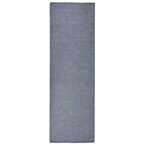 Vanjski tepih ravnog tkanja 80 x 250 cm plavi - Plava 80 x 250 cm Cijena