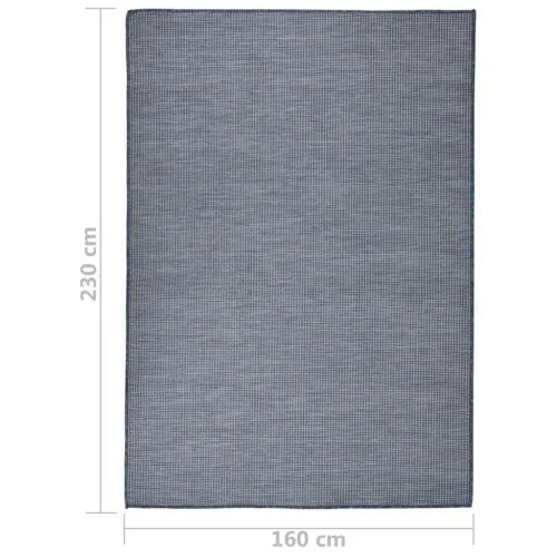 Vanjski tepih ravnog tkanja 160 x 230 cm plavi - Plava 160 x 230 cm Cijena