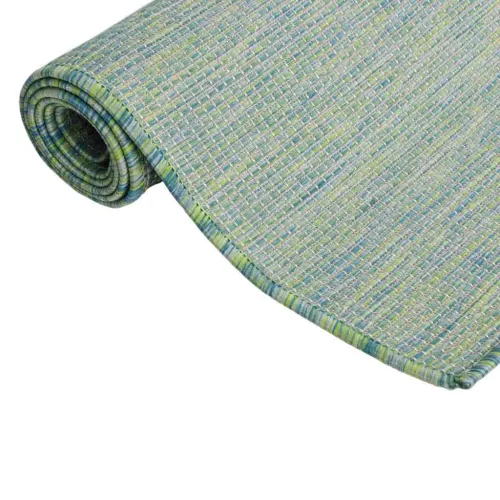 Vanjski tepih ravnog tkanja 160 x 230 cm tirkizni - Tirkizna 160 x 230 cm Cijena