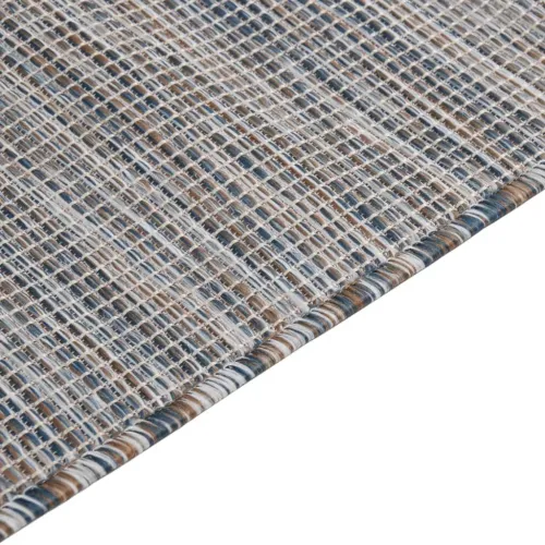 Vanjski tepih ravnog tkanja 80 x 250 cm smeđe-plava - Smeđe-plava 80 x 250 cm Cijena