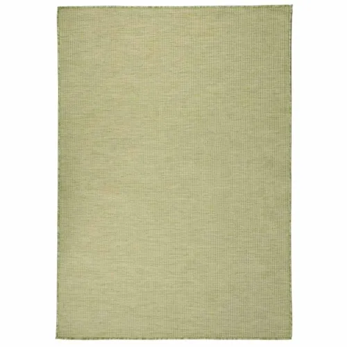 Vanjski tepih ravnog tkanja 160 x 230 cm zeleni - Zelena 160 x 230 cm Cijena