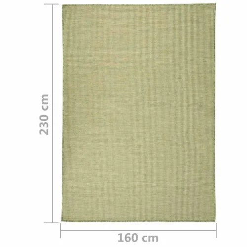 Vanjski tepih ravnog tkanja 160 x 230 cm zeleni - Zelena 160 x 230 cm Cijena